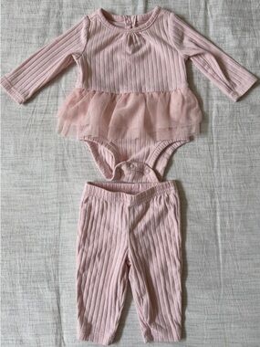 Carter's Baby Ballerina Soft Ribbed Bodysuit in Light Pink 3 months